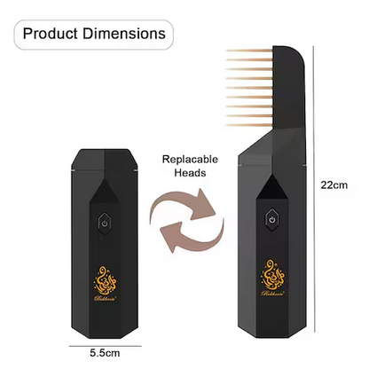 Electric Hair Brush Incense Burner for Bakhoor